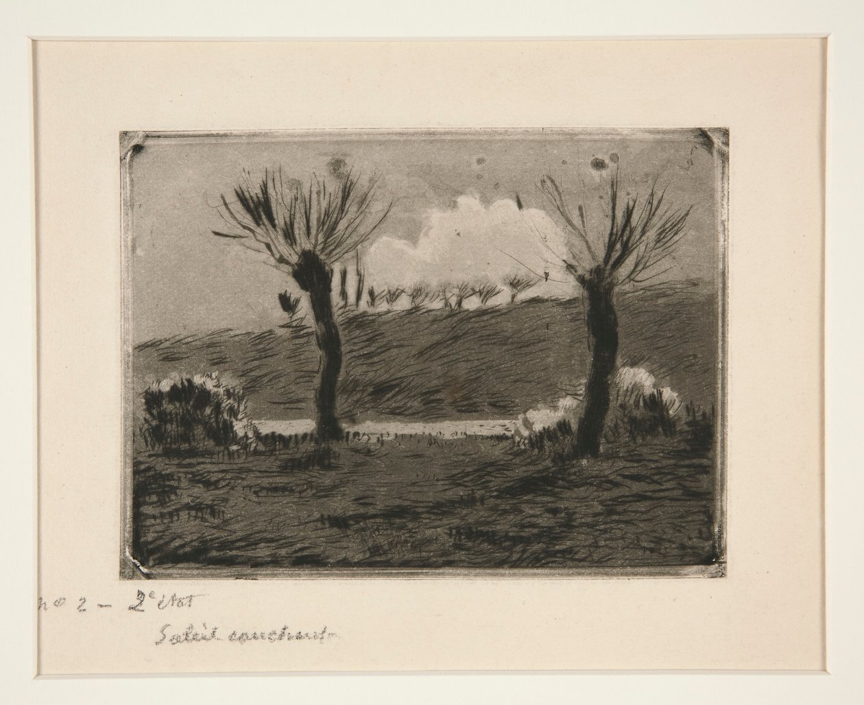 Solnedgang af Camille Pissarro