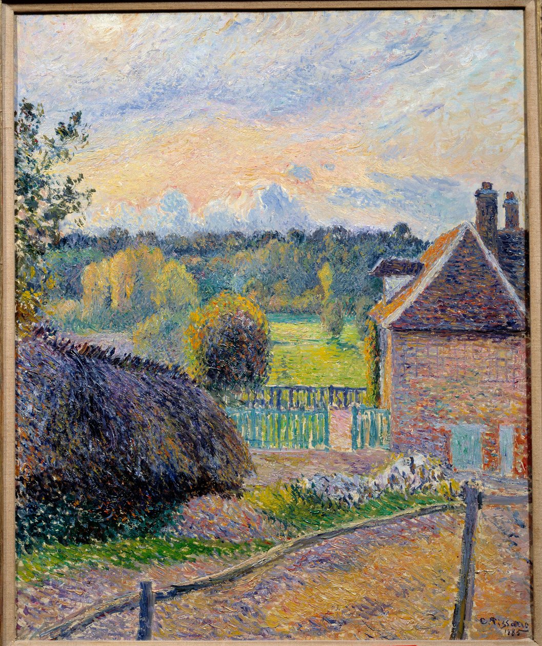 Galskabens hus i Eragny-maleri af Camille Pissarro (1830-1903) 1885 Grenoble Museum of Fine Arts af Camille Jacob Pissarro
