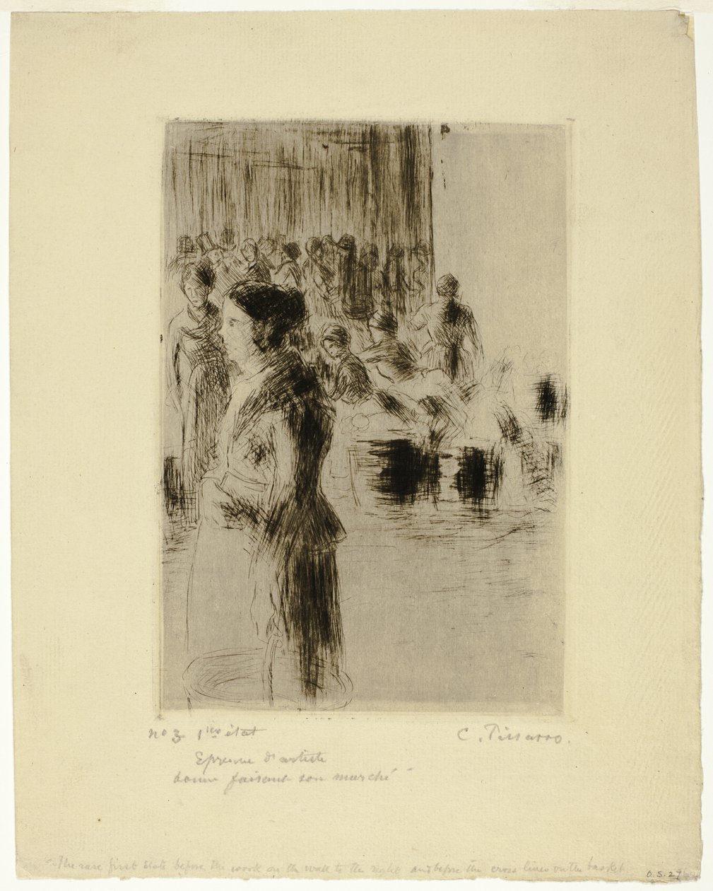 Tjenestepigen Shopping af Camille Pissarro