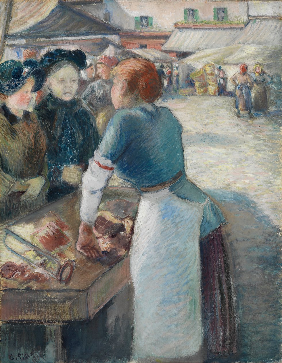Markedsboden af Camille Pissarro