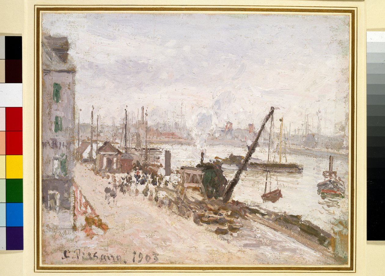 Den ydre havn, Grand Quay, Le Havre af Camille Pissarro