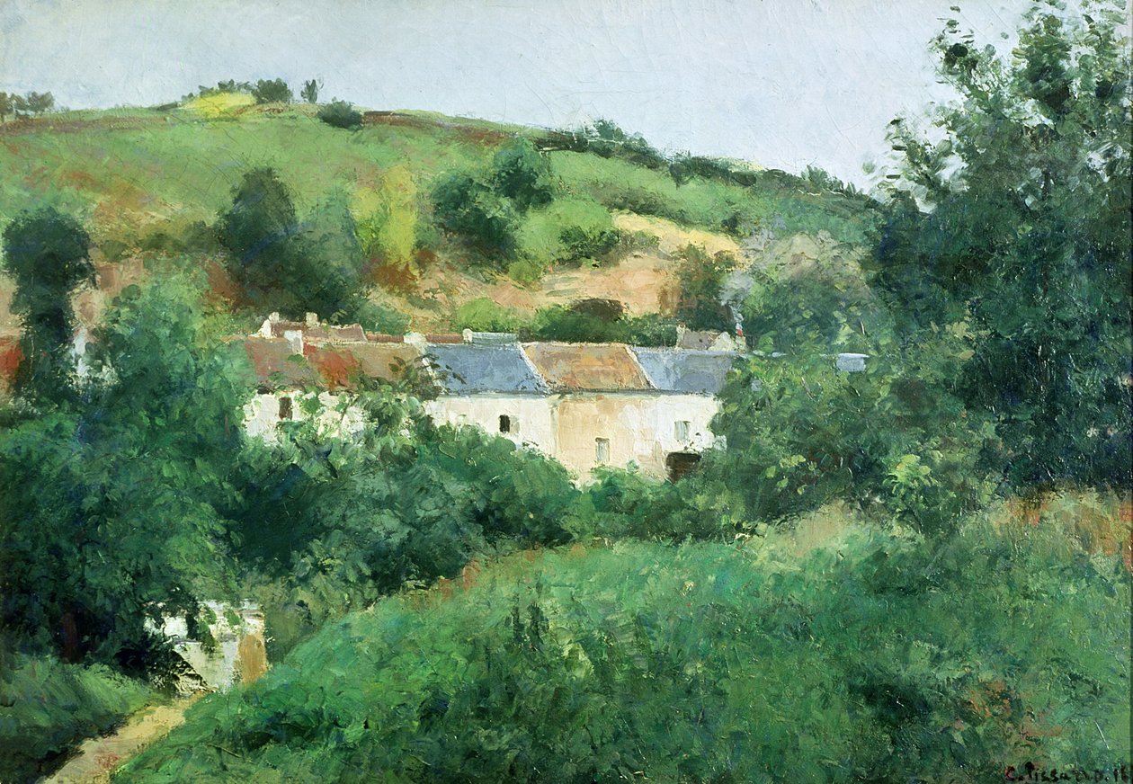 Stien i landsbyen af Camille Jacob Pissarro