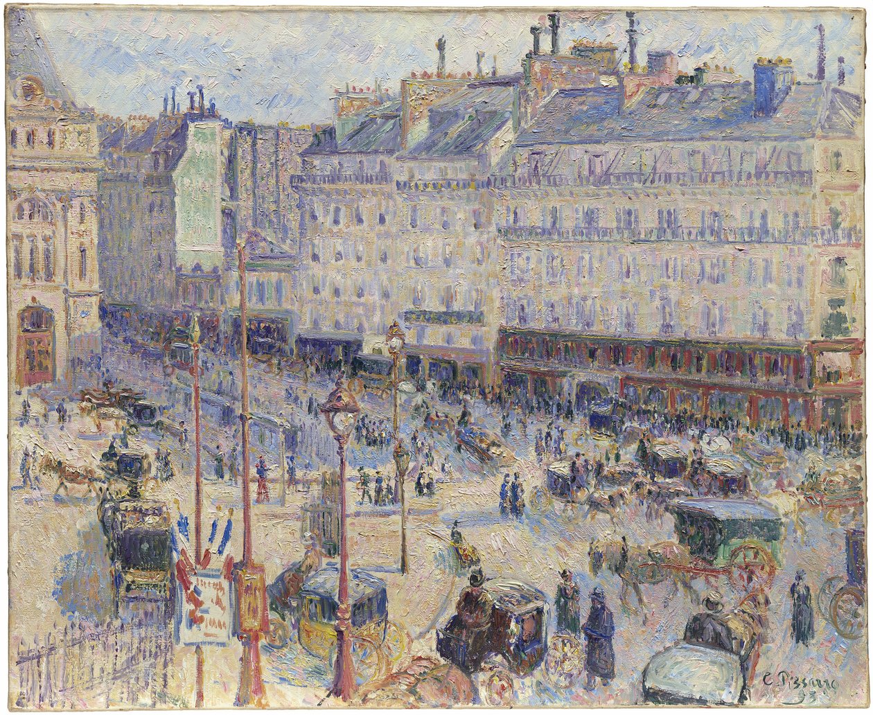 Place du Havre, Paris af Camille Pissarro
