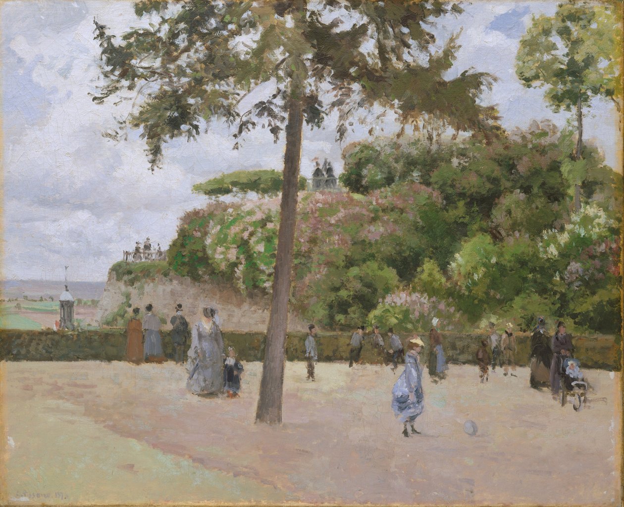 Den offentlige have ved Pontoise af Camille Jacob Pissarro