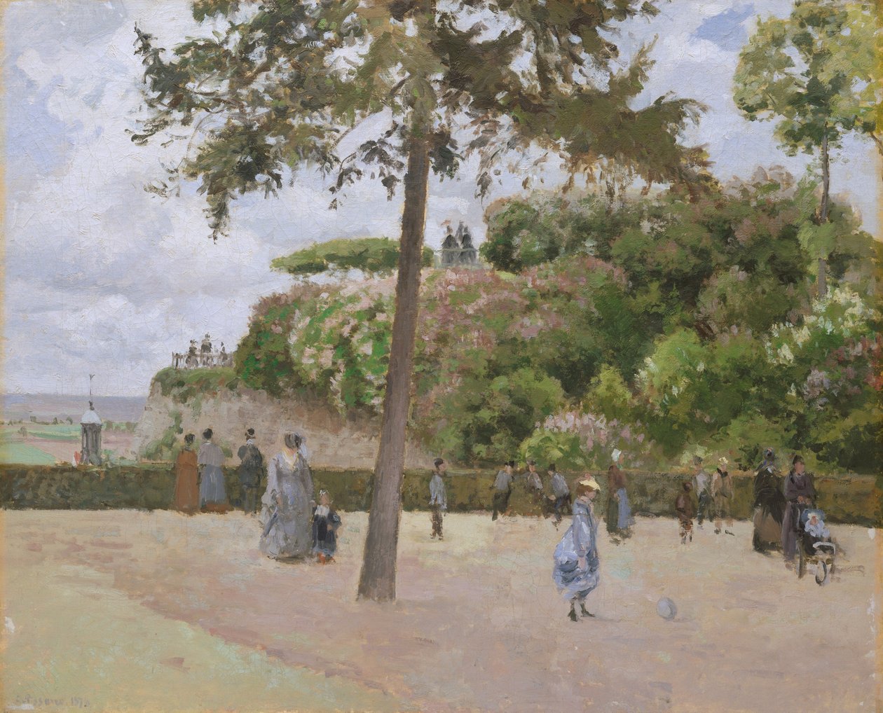 Den offentlige have i Pontoise, 1874. af Camille Jacob Pissarro