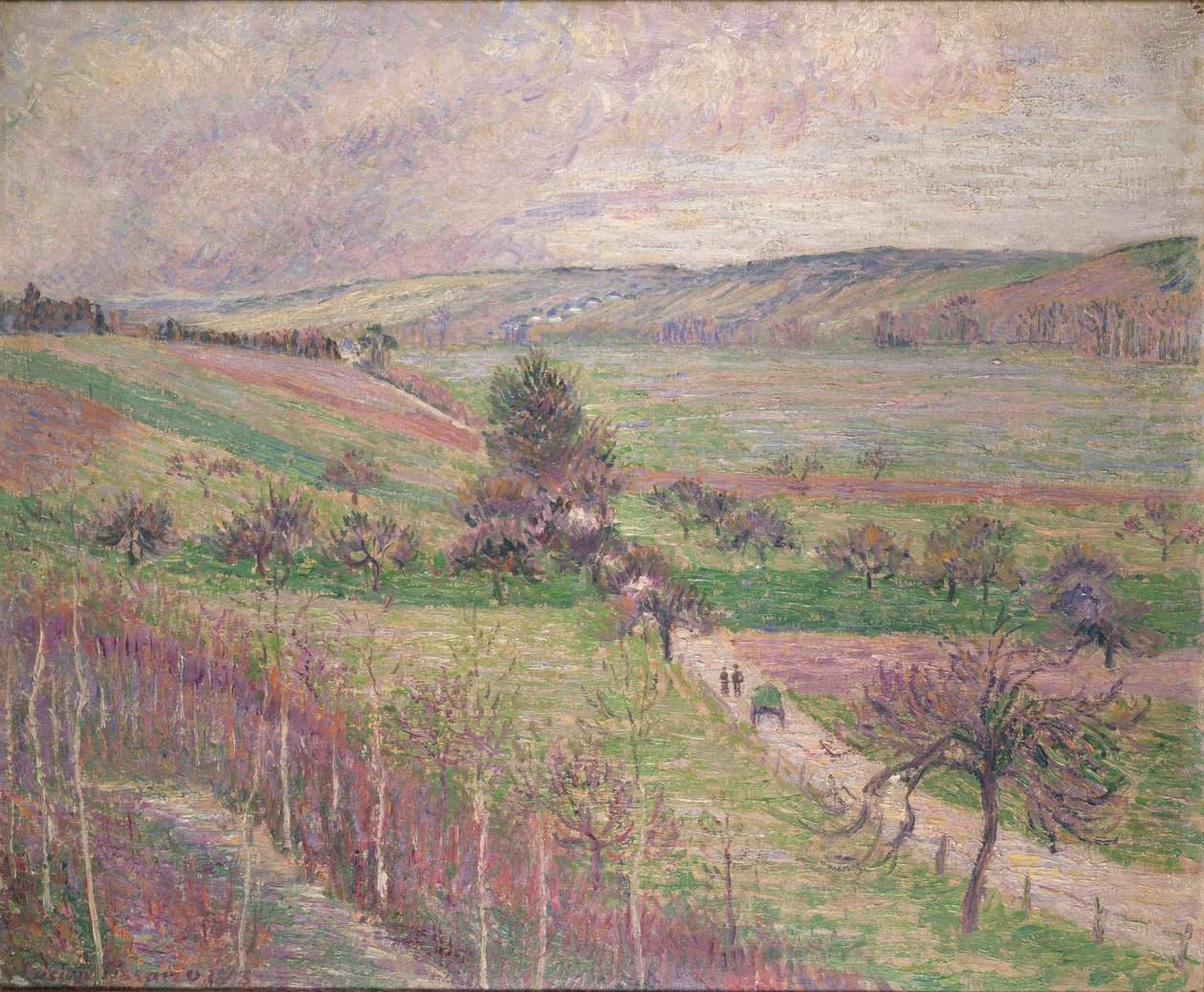 Thierceville Road, tidligt forår, 1893 af Camille Pissarro