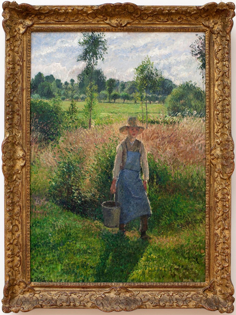 Gartneren. Maleri af Camille Pissaro (1830-1903), Olie på lærred af Camille Jacob Pissarro