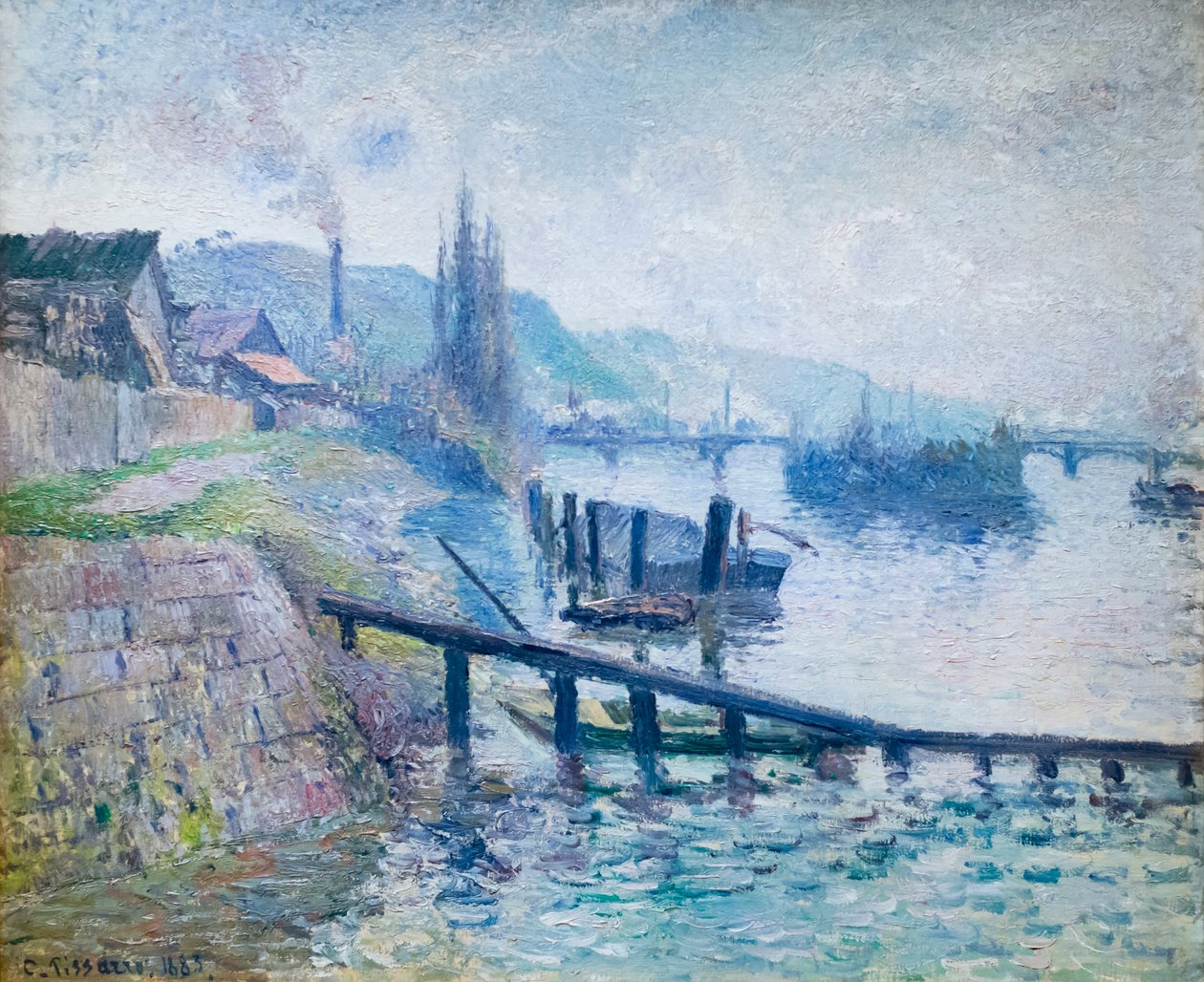 Saint Catherine-bakken i Rouen af Camille Pissarro
