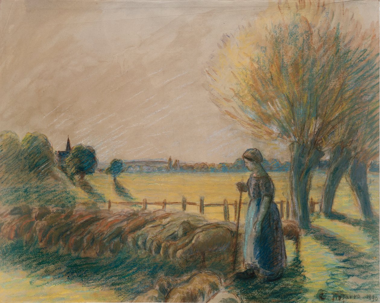 Hyrdinden af Eragny, c1890