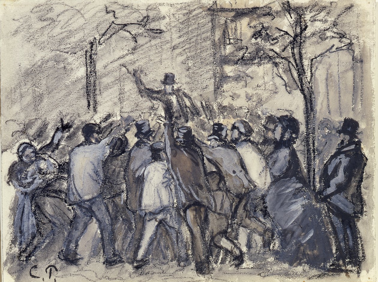 Byoprør i Paris af Camille Jacob Pissarro