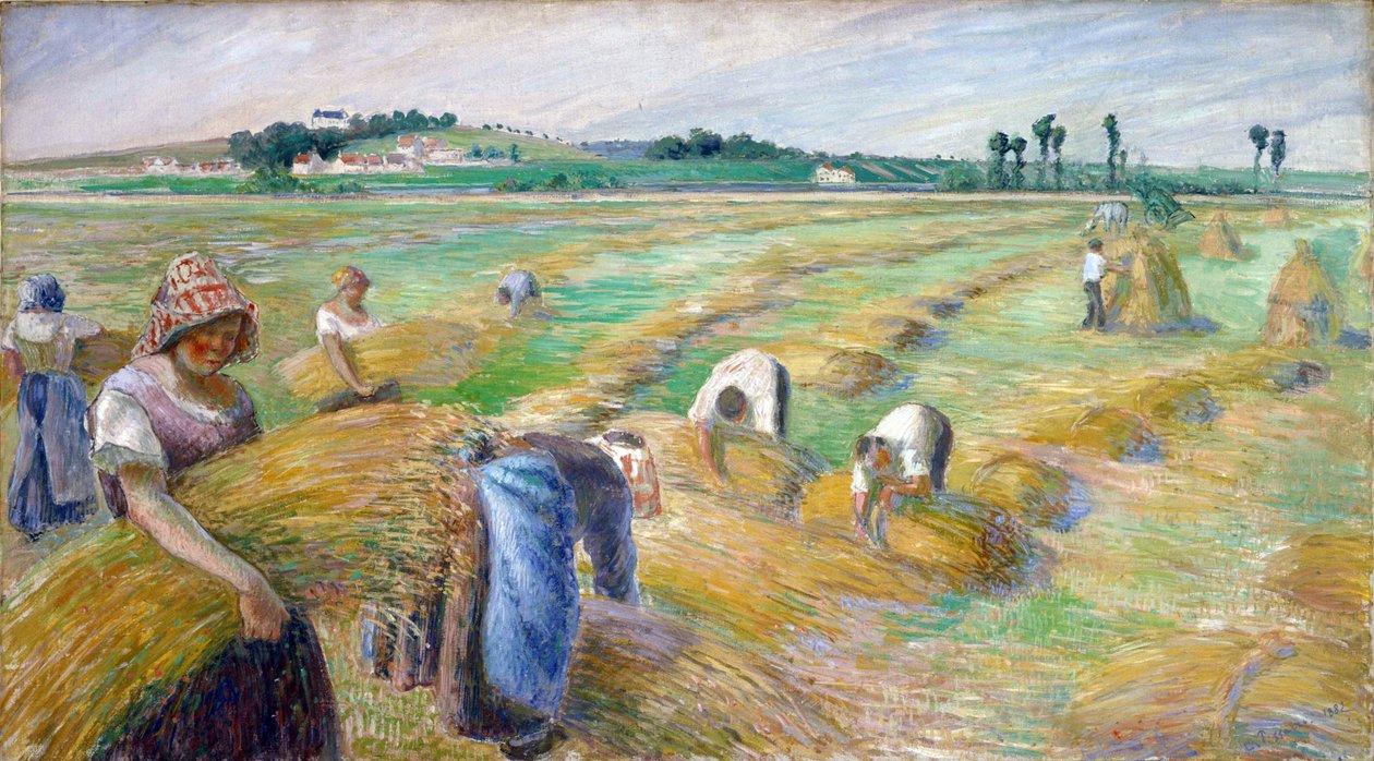 ""høsten"" Maleri af Camille Pissarro (1830-1903) Dim 70,3x126 cm 1882 National Museum of Western Art, Tokyo af Camille Pissarro