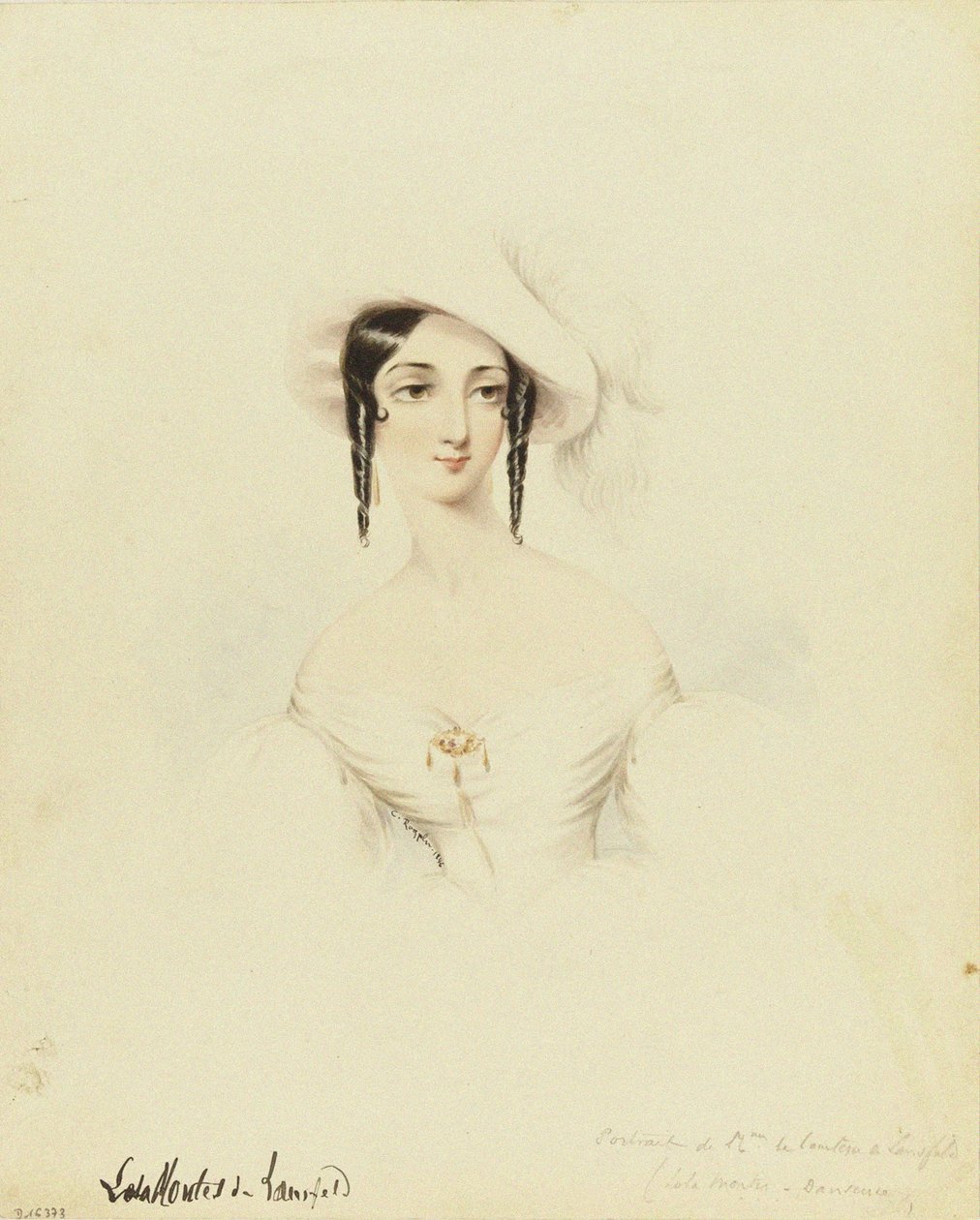 Portræt af danseren Lola Montez 1821-1861, 1846. af Camille Roqueplan
