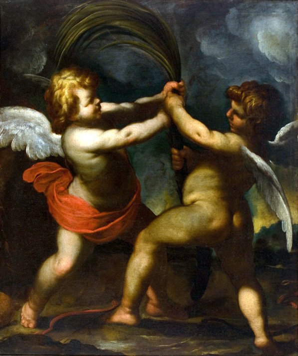 Eros og Anteros af Camillo Procaccini