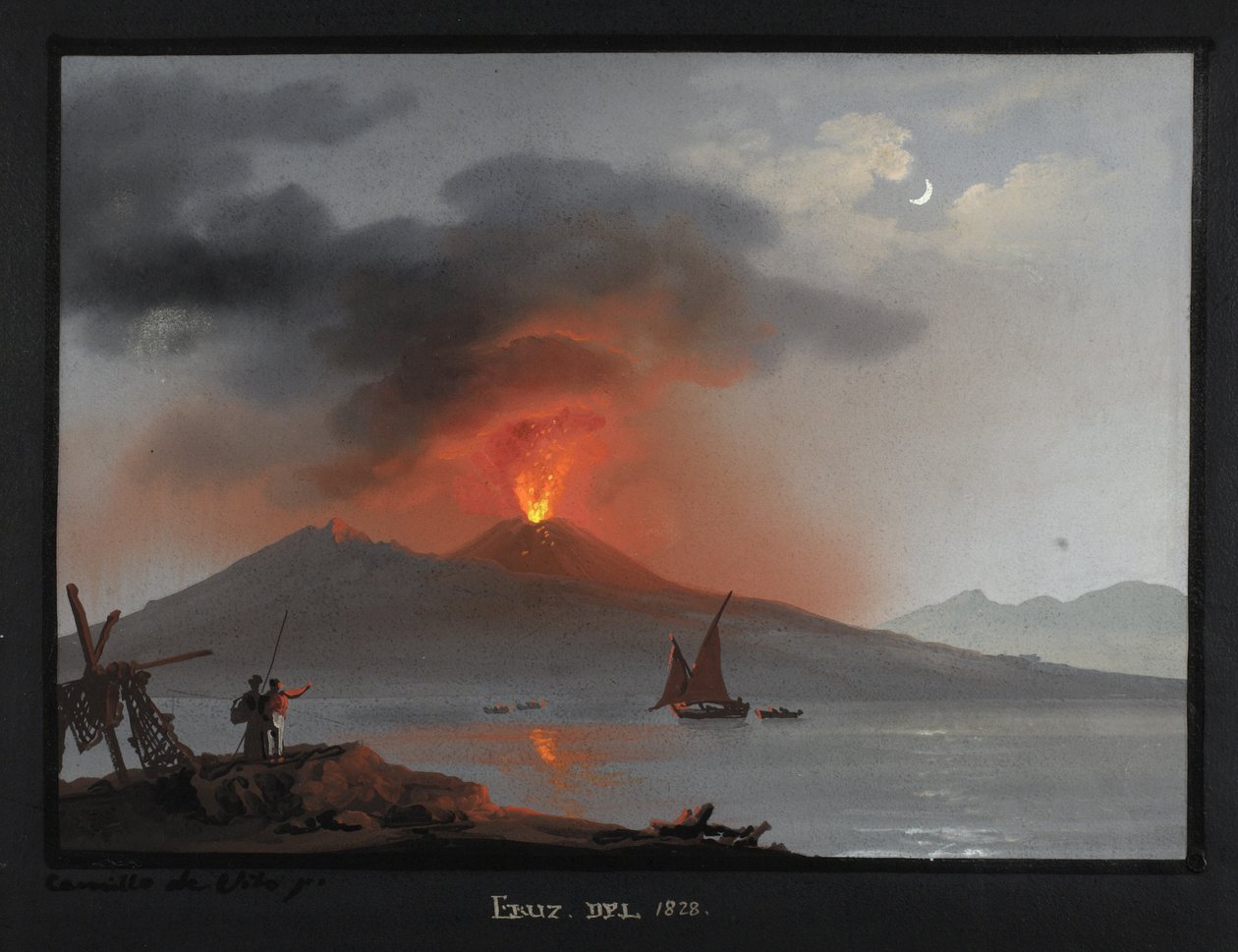 Vesuv, udbruddet i 1828 af Camillo de Vito