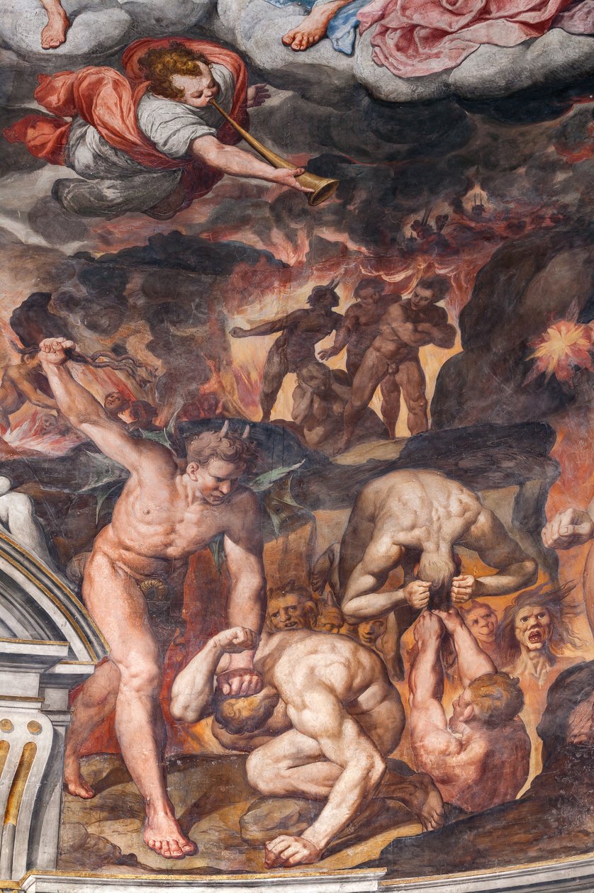 Sidste dom, detalje (fresko) af Camillo Procaccini