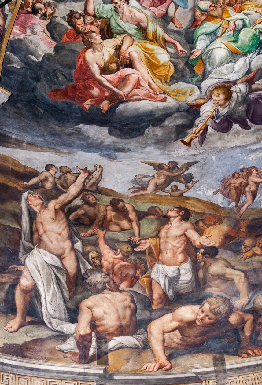 Sidste dom, detalje (fresko) af Camillo Procaccini