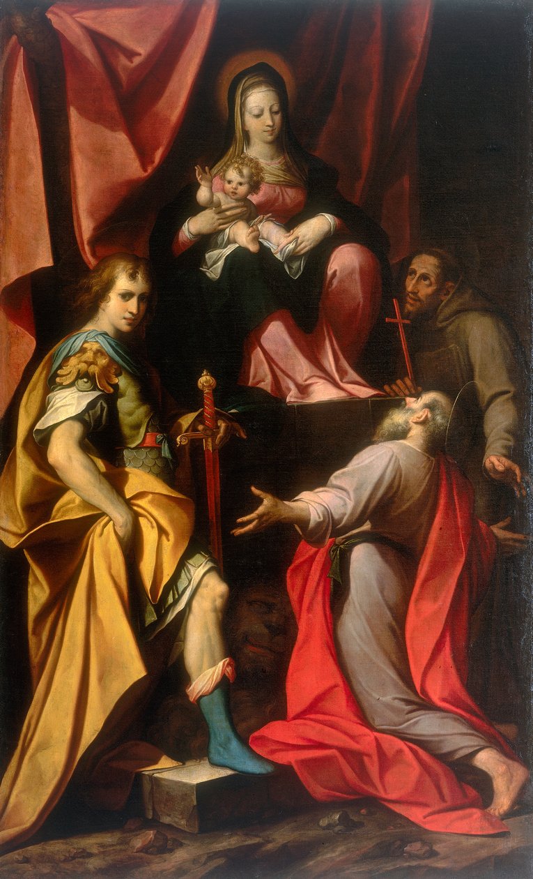 Madonna med barn og hellige Vitale og Jerome, værk af Camillo Procaccini, konserveret på Galleria Estense i Modena af Camillo Procaccini
