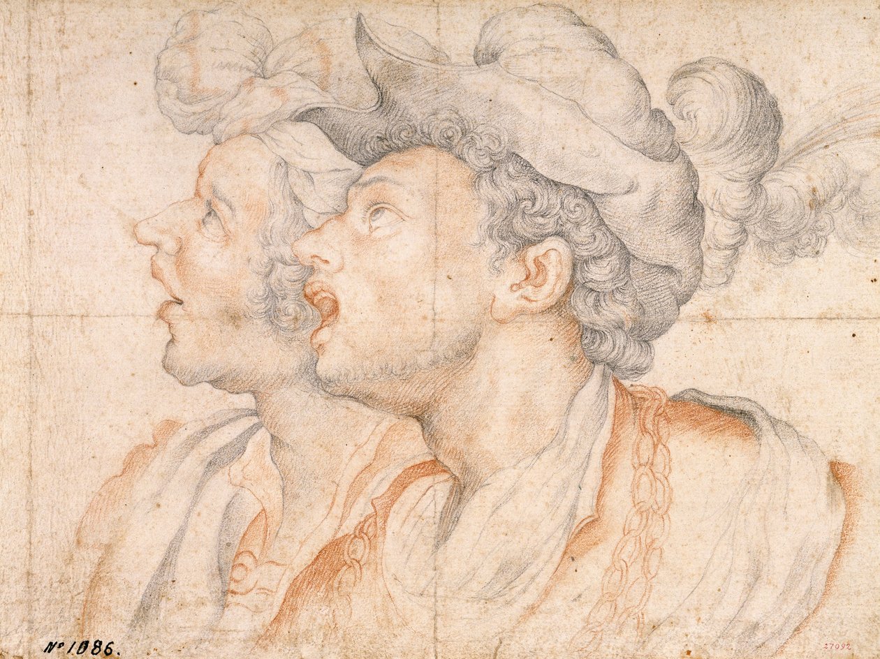 Two Youths Heads, ca 1590 af Camillo Procaccini