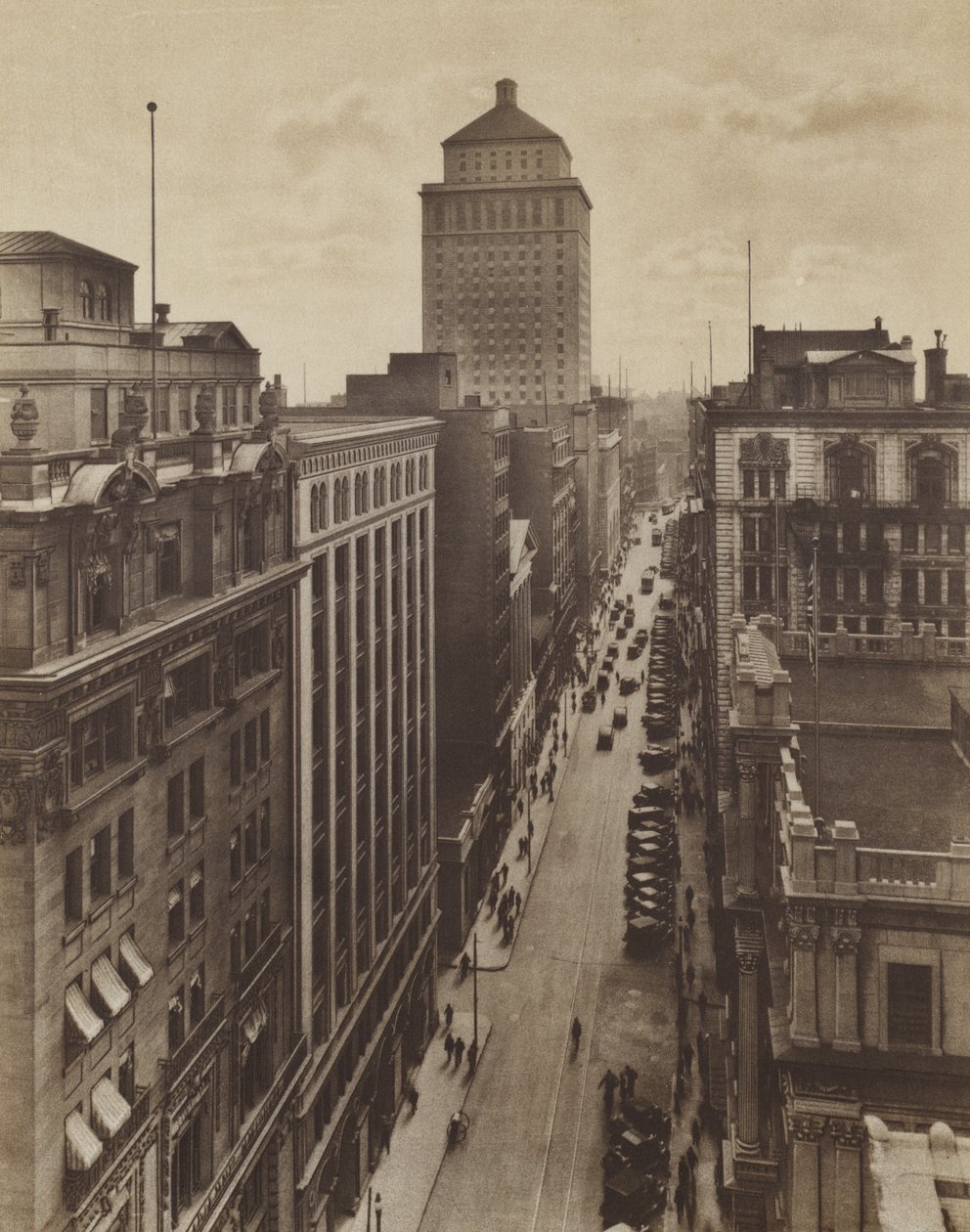 St James Street, bank- og forretningscentret (s/h-foto) af Canadian Photographer