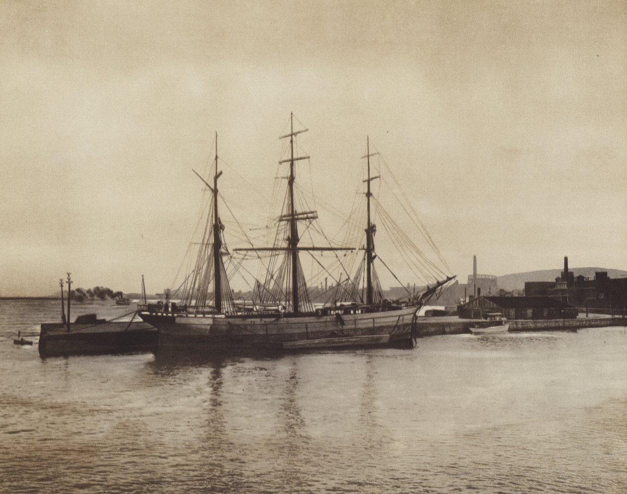 Havnen i Hochelaga, gammeldags skonnert stadig i drift (s/h-foto) af Canadian Photographer