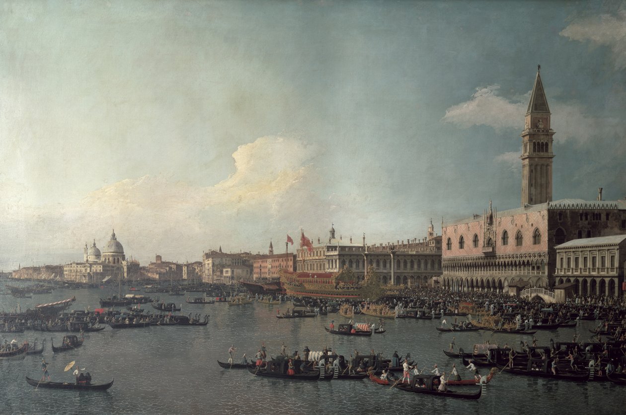 San Marco-bassinet på Kristi Himmelfartsdag, ca. 1740 af Giovanni Antonio Canal