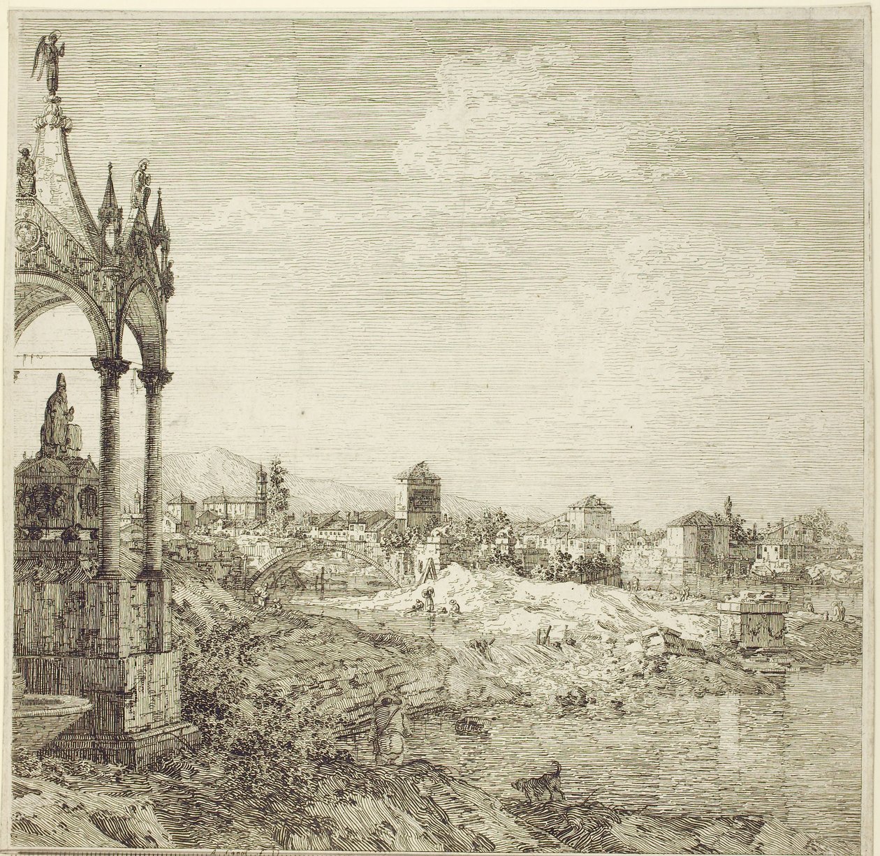 Biskoppens grav, 1744 af Giovanni Antonio Canal