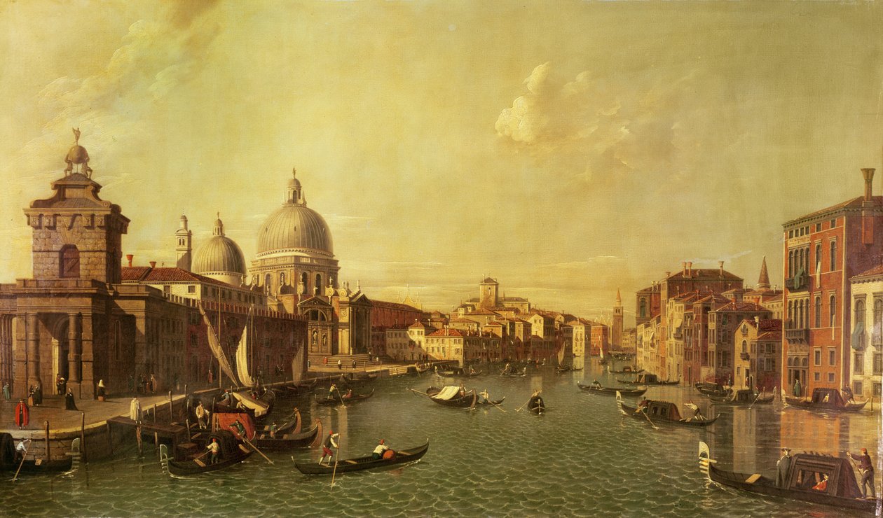 La Salute-kirken og Canal Grande af Giovanni Antonio Canal
