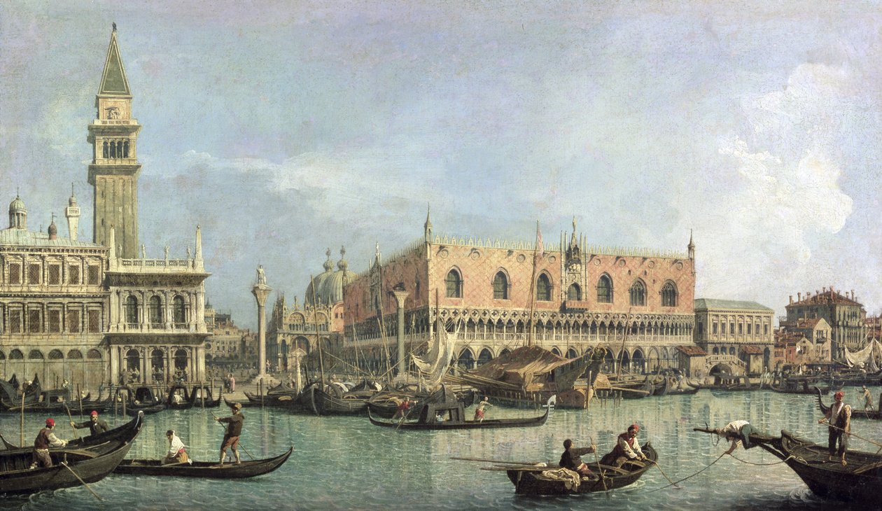 Molo og Piazzetta San Marco, Venedig af Giovanni Antonio Canal