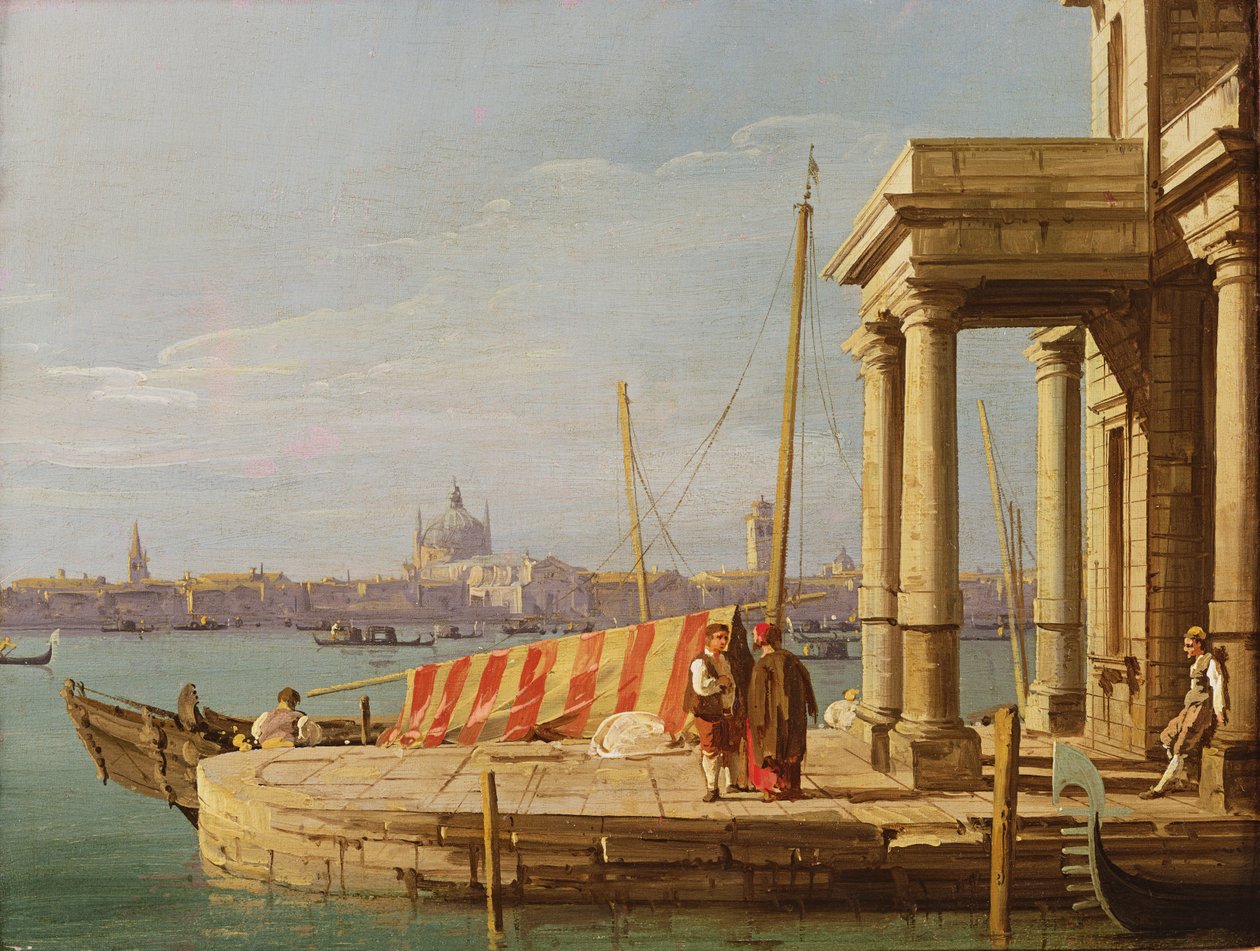 Kajen ved Dogano, Venedig af Giovanni Antonio Canal
