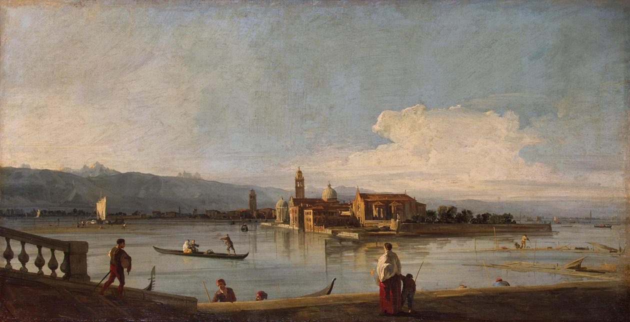 Udsigt over øerne San Michele, San Cristoforo og Murano, fra Fondamenta Nuove, ca. 1725-28 af Giovanni Antonio Canal