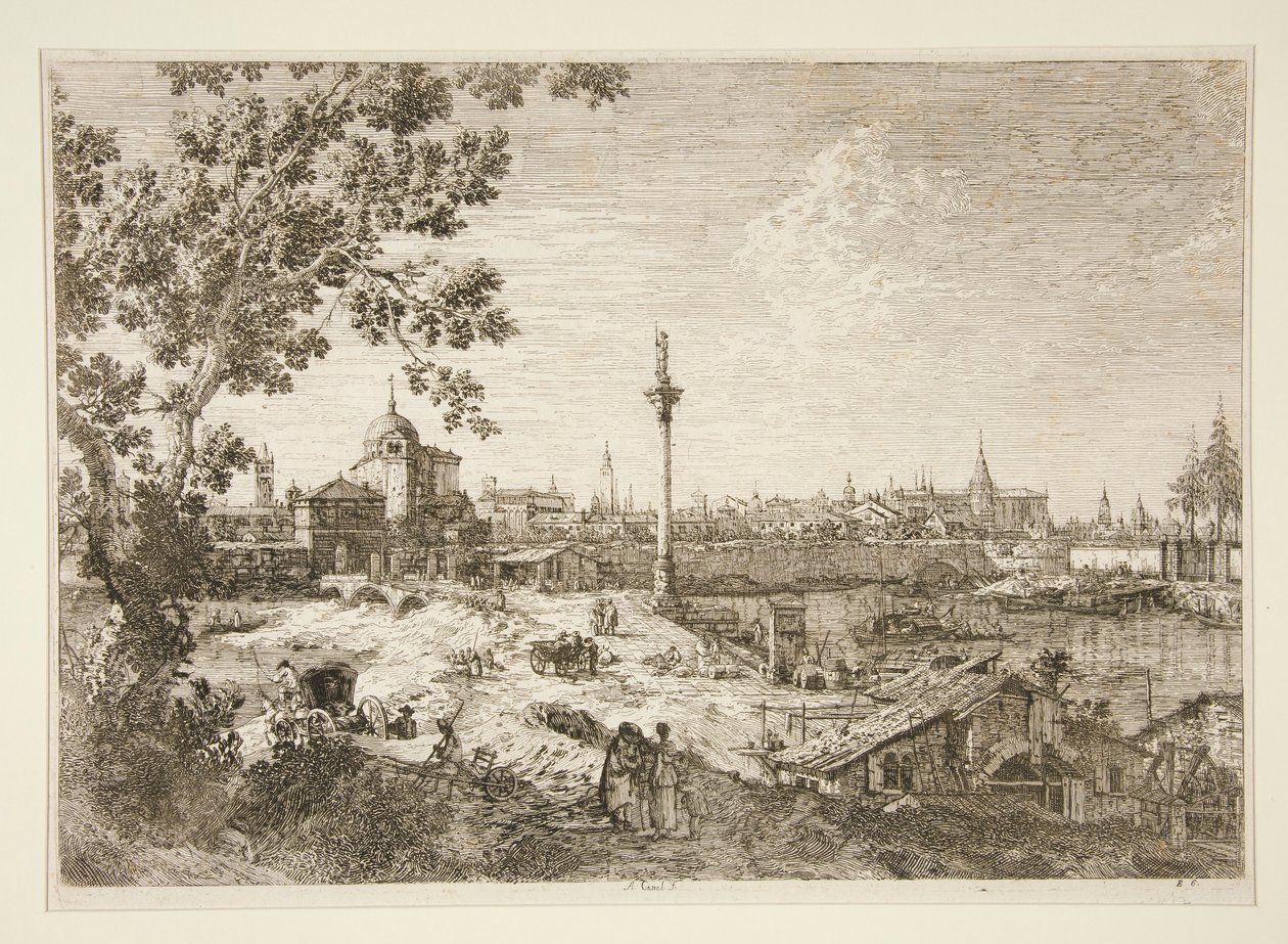 Imaginary View of Padua, fra serien Vedute (Views) af Canaletto (Giovanni Antonio Canal)