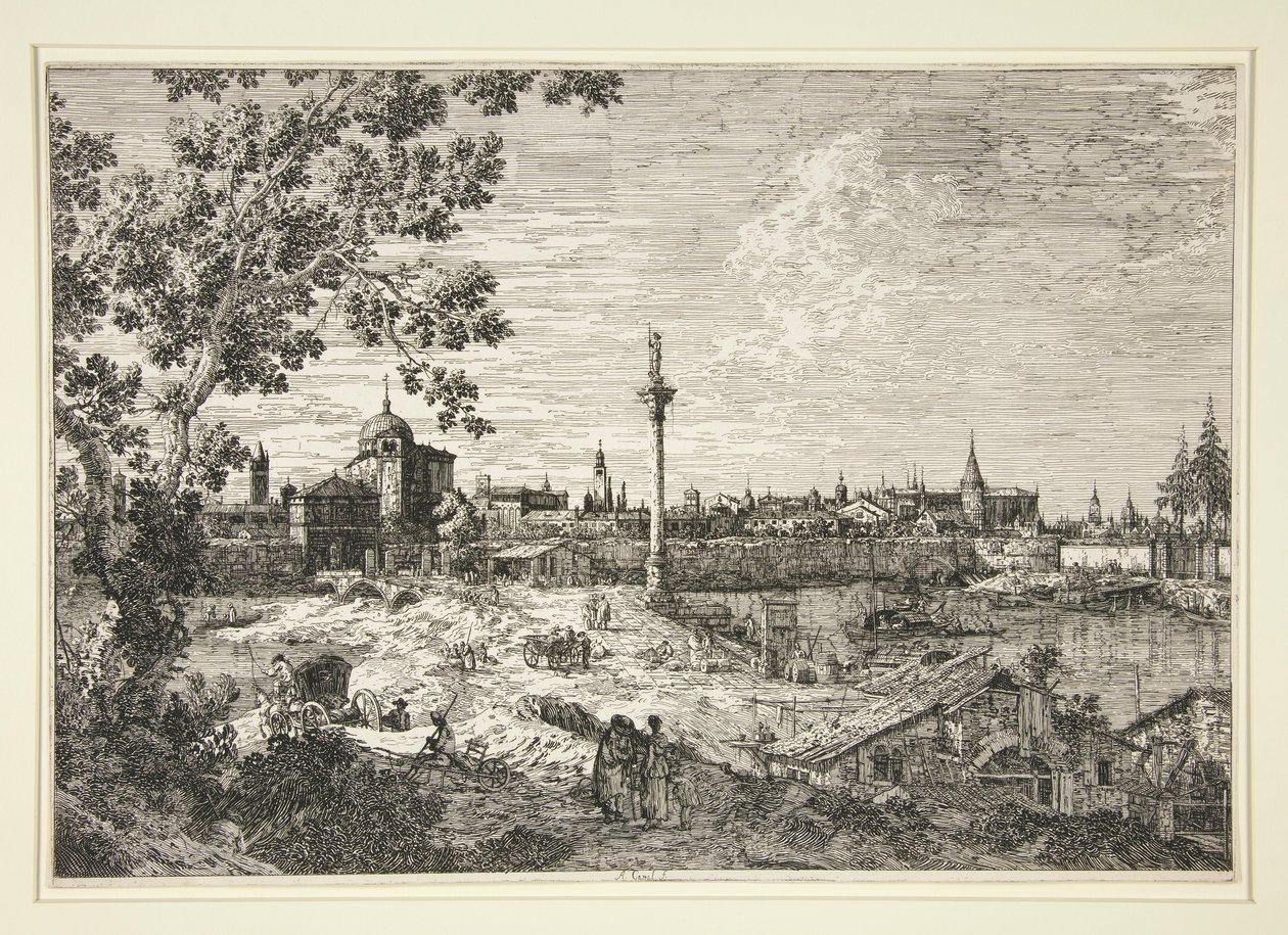 Imaginary View of Padua, fra serien Vedute (Views) af Canaletto (Giovanni Antonio Canal)