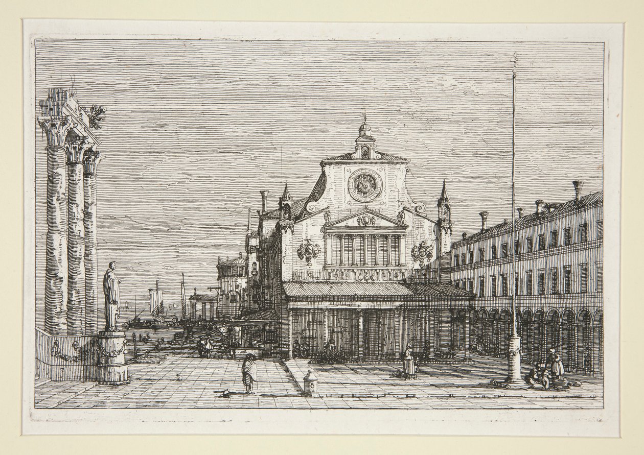 Imaginary View of S. Giacomo Di Rialto, fra serien Vedute (Views) af Canaletto (Giovanni Antonio Canal)