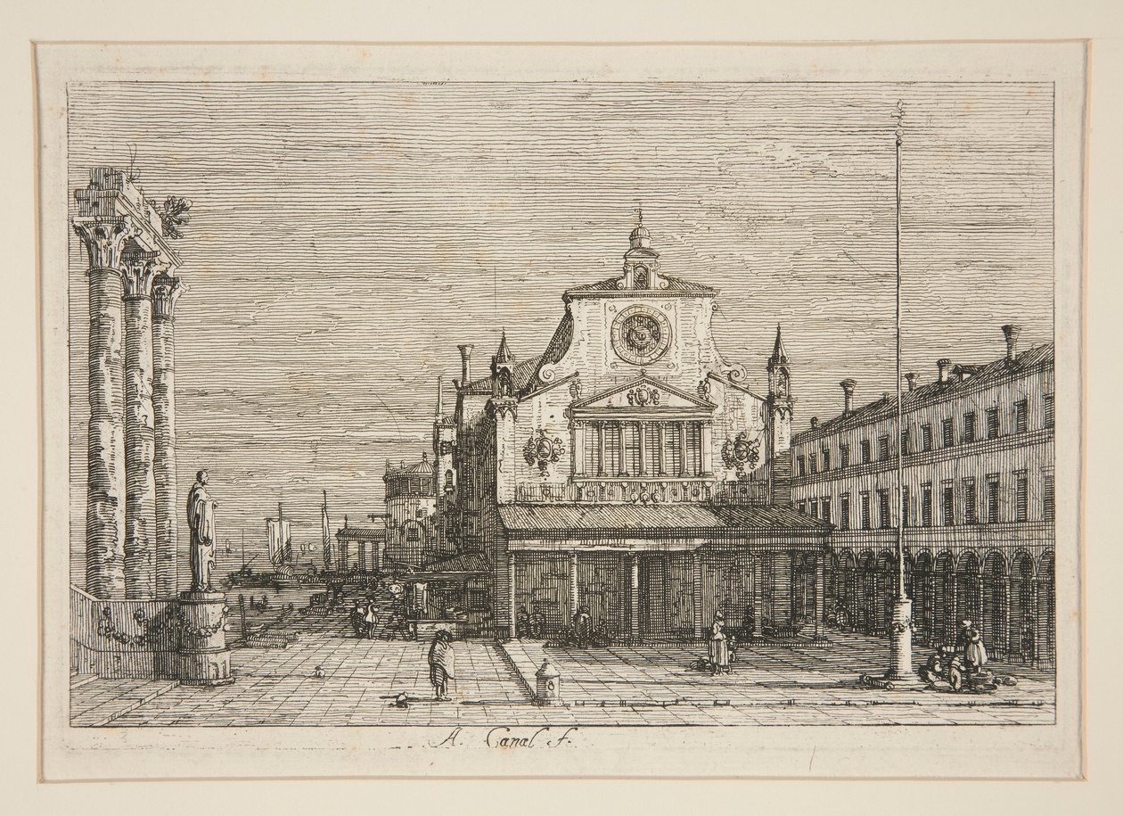 Imaginary View of S. Giacomo di Rialto, fra serien Vedute (Views) af Canaletto (Giovanni Antonio Canal)