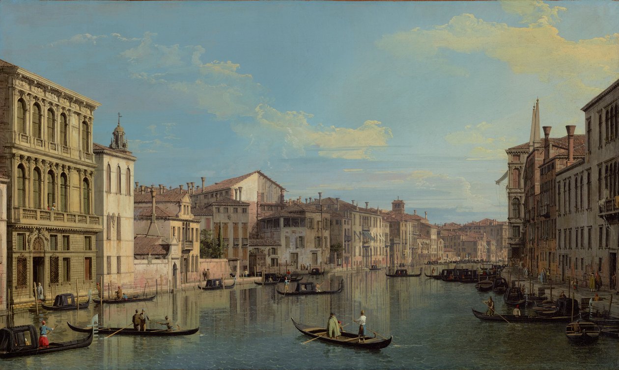 Canal Grande i Venedig fra Palazzo Flangini til Campo San Marcuola af Canaletto (Giovanni Antonio Canal)