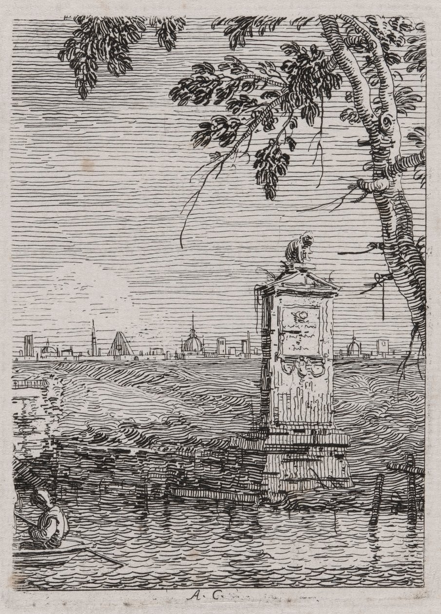 Det lille monument, fra serien Vedute (Views) af Canaletto (Giovanni Antonio Canal)