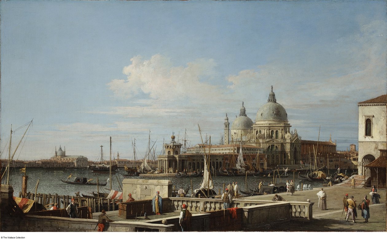 Efter Canaletto - Venedig Dogana og Santa Maria della Salute fra Molo, ca. 1740 - 1760 af Canaletto