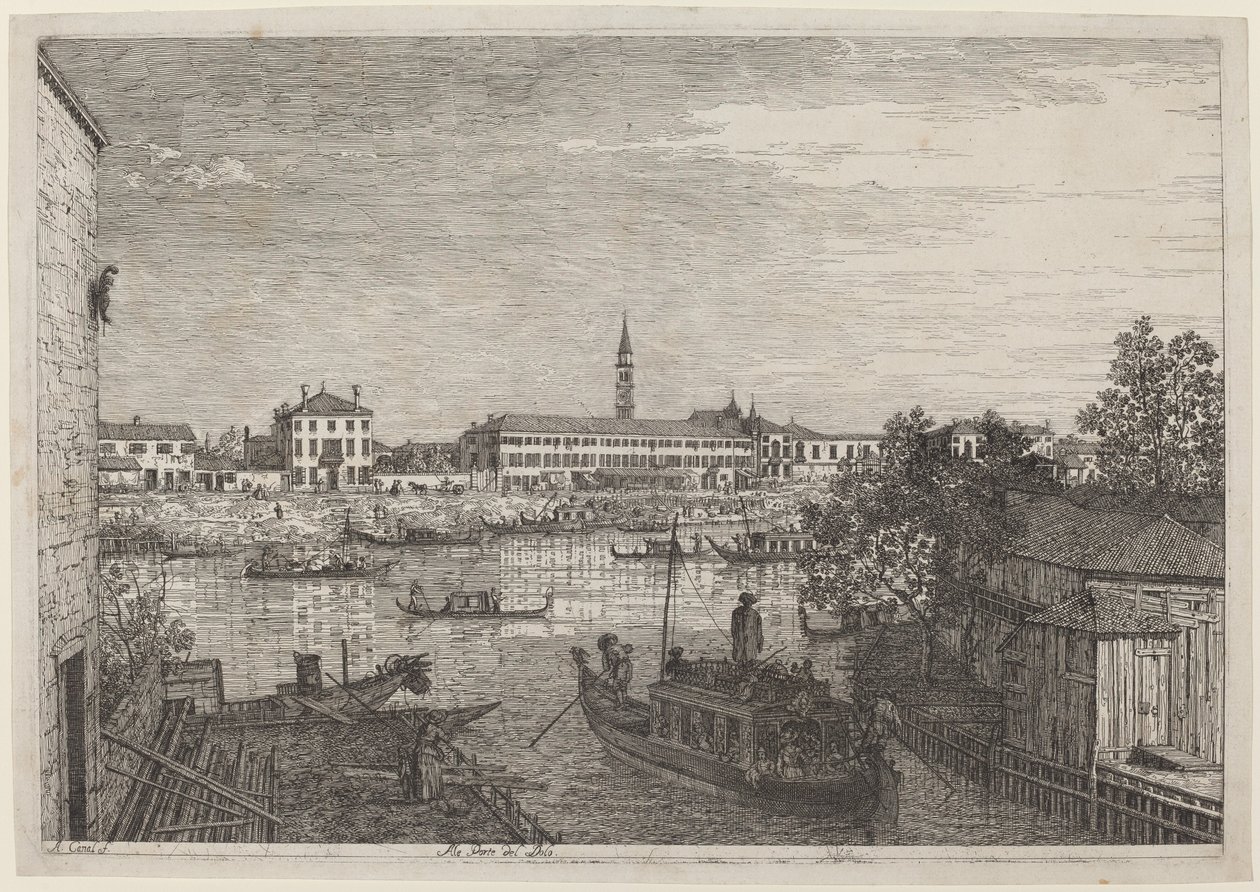 Ale Porte del Dolo af Canaletto