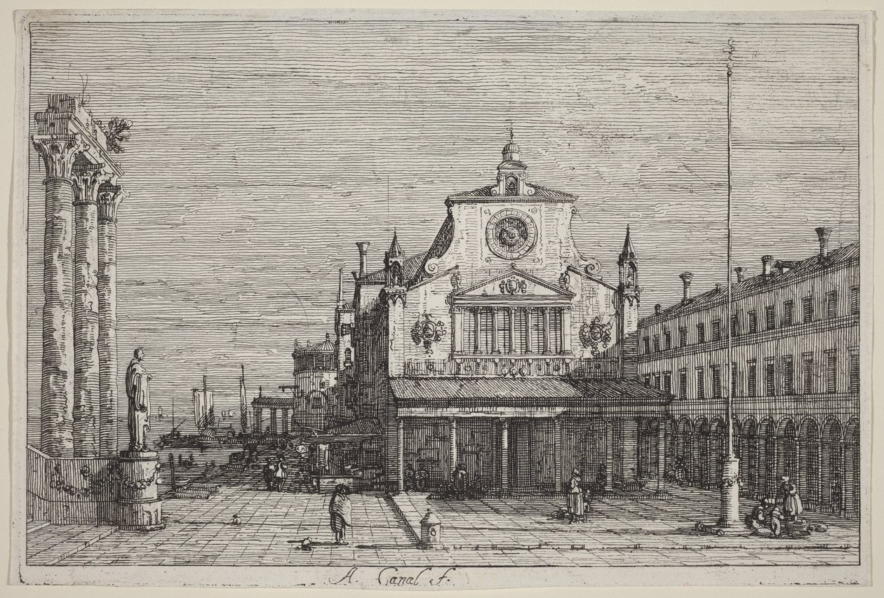 Fiktiv udsigt over S. Giacomo di Rialto af Canaletto