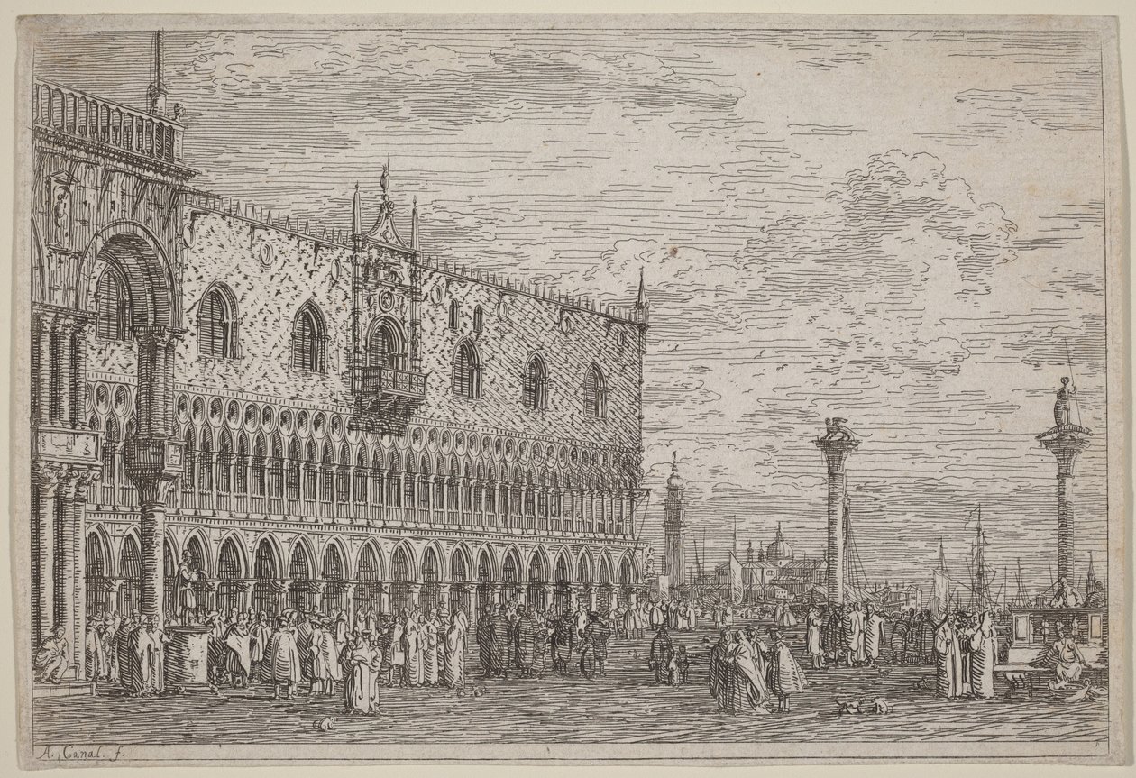 La Piera del Bando. Tavle V. af Canaletto