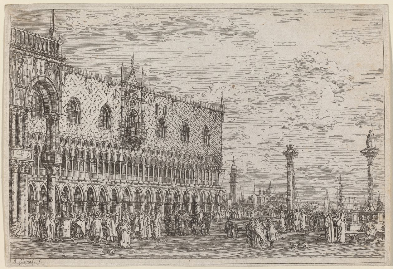 The Band Pier. V, c. 17351746. af Canaletto