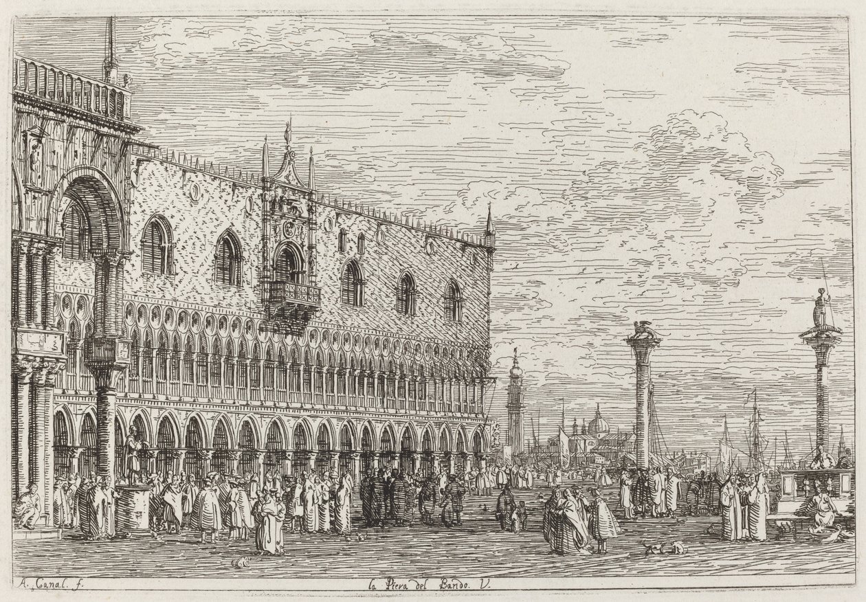 Piera del Bando. V. [nederste højre], ca. 17351746. af Canaletto