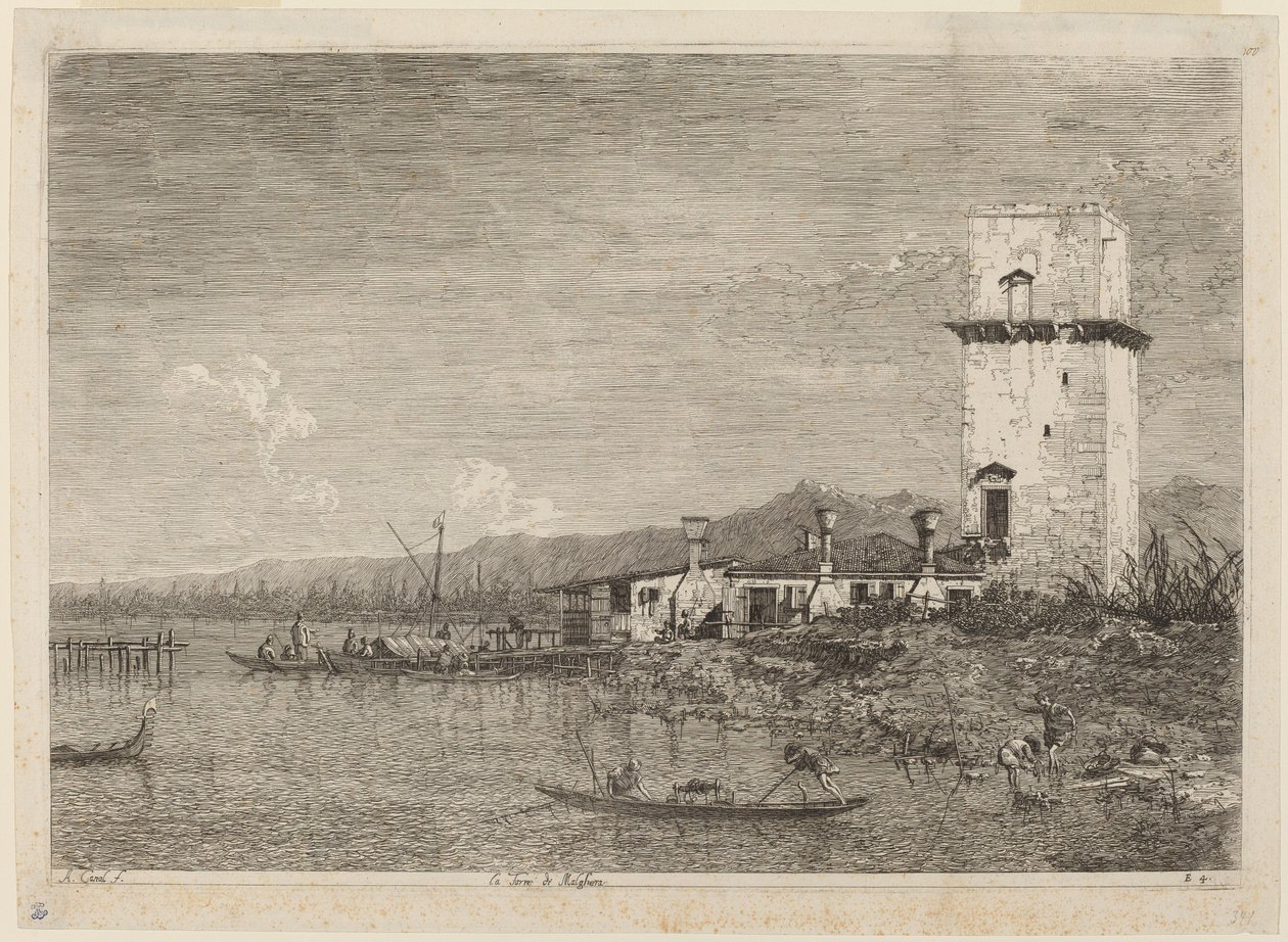 Tårnet af Malghera af Canaletto