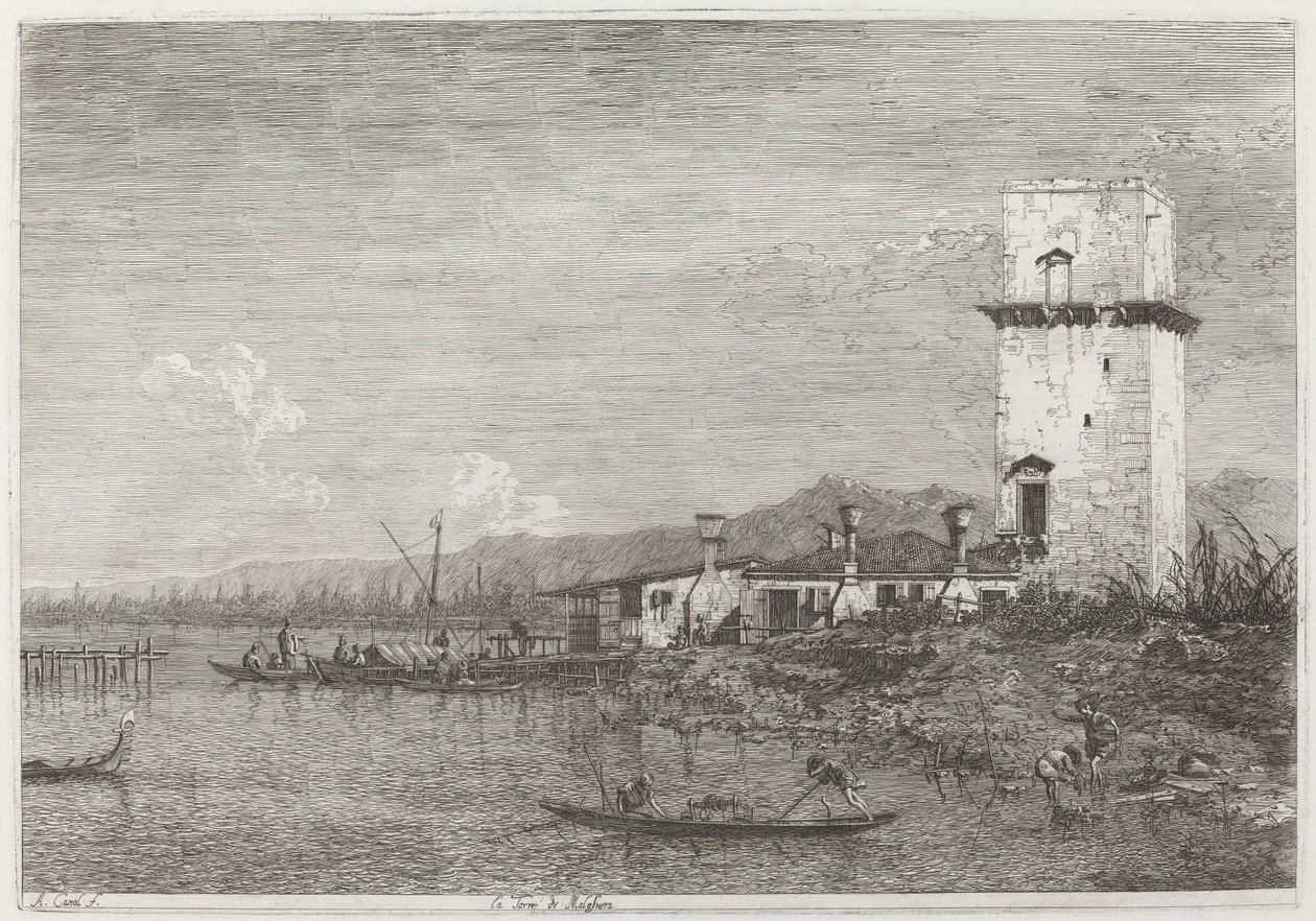 Tårnet af Malghera af Canaletto