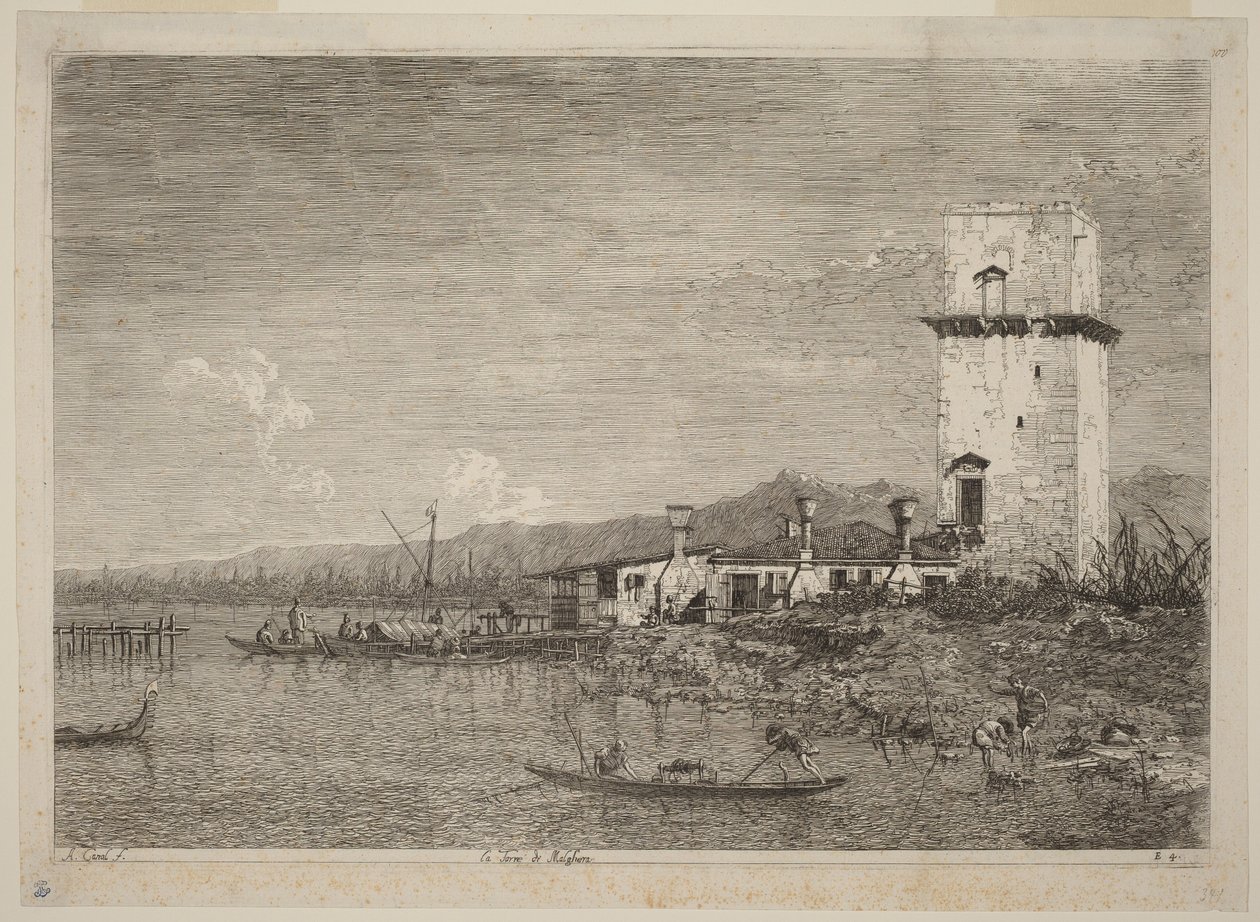 Tårnet i Malghera af Canaletto