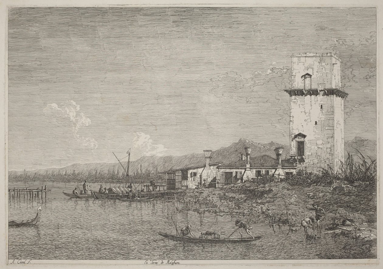 Tårnet i Malghera af Canaletto