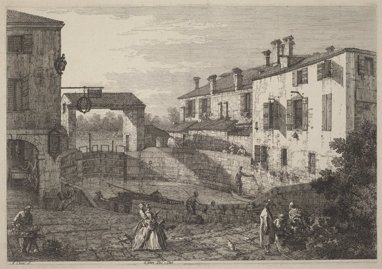 Portene til Dolo af Canaletto