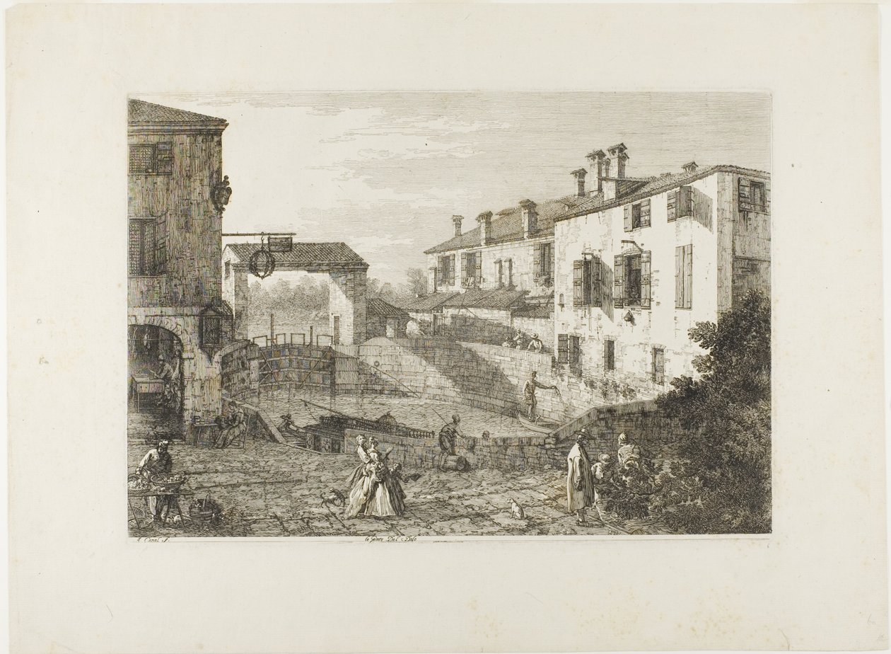 Le Porte Del Dolo, fra Vedute af Canaletto