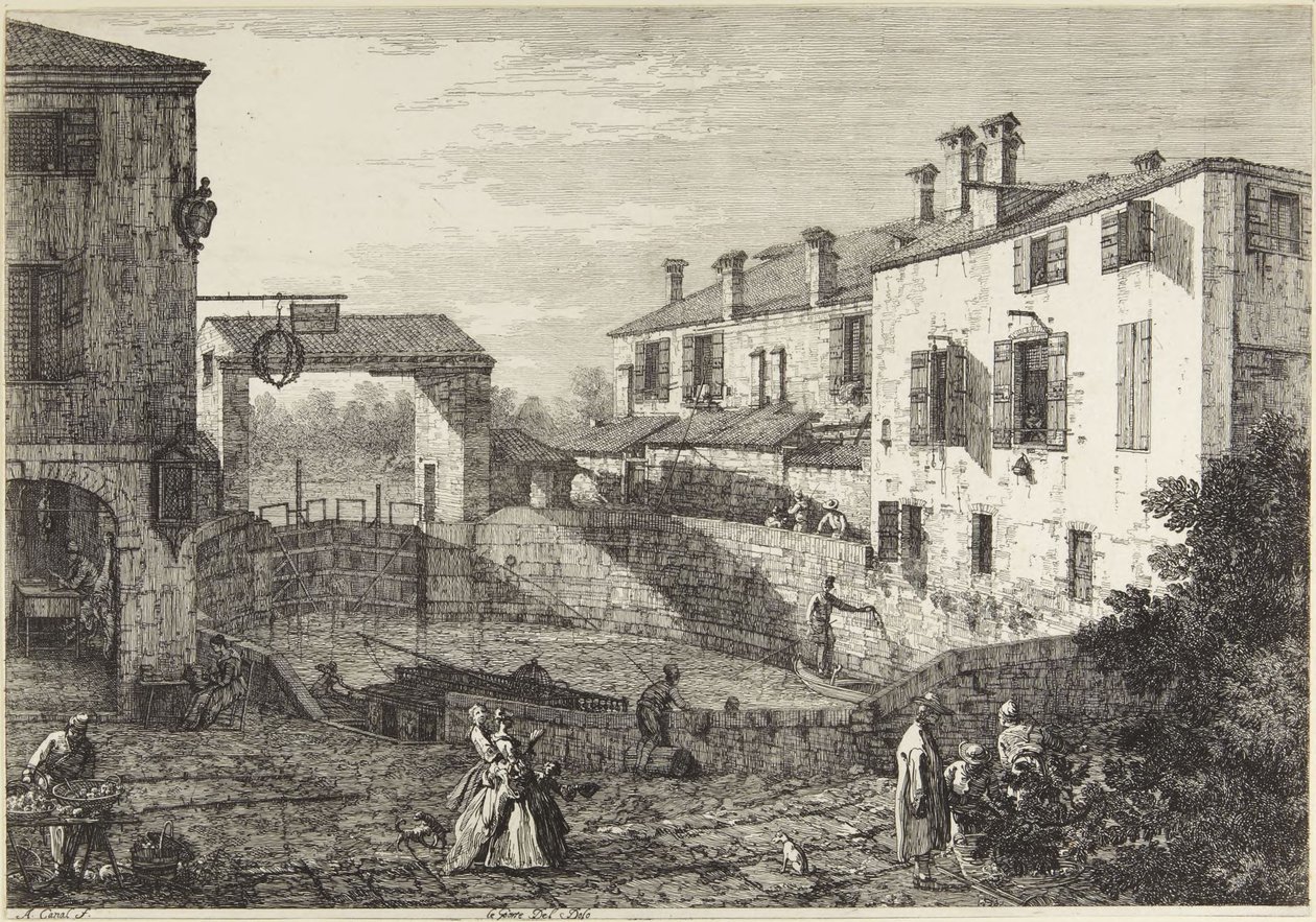 Portene til Dolo af Canaletto