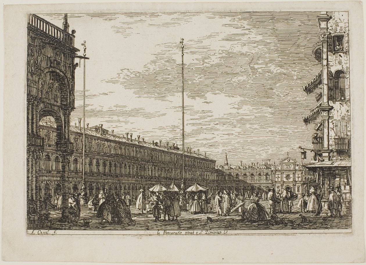 le Procuratie niove e S. Ziminian V., fra Vedute af Canaletto